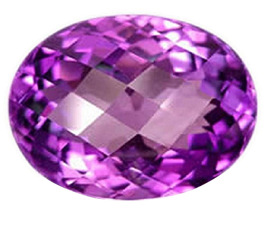 Amethyst Stone 9 Ratti 8.1 Carats Natural Amethyst Jamuniya Kathela Gemstone For Ring Pendant Bracelet